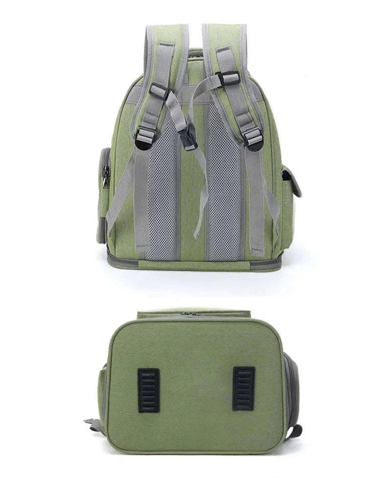 Transparent Pet Carrier Backpack for Cats and Small Dogs-Grey