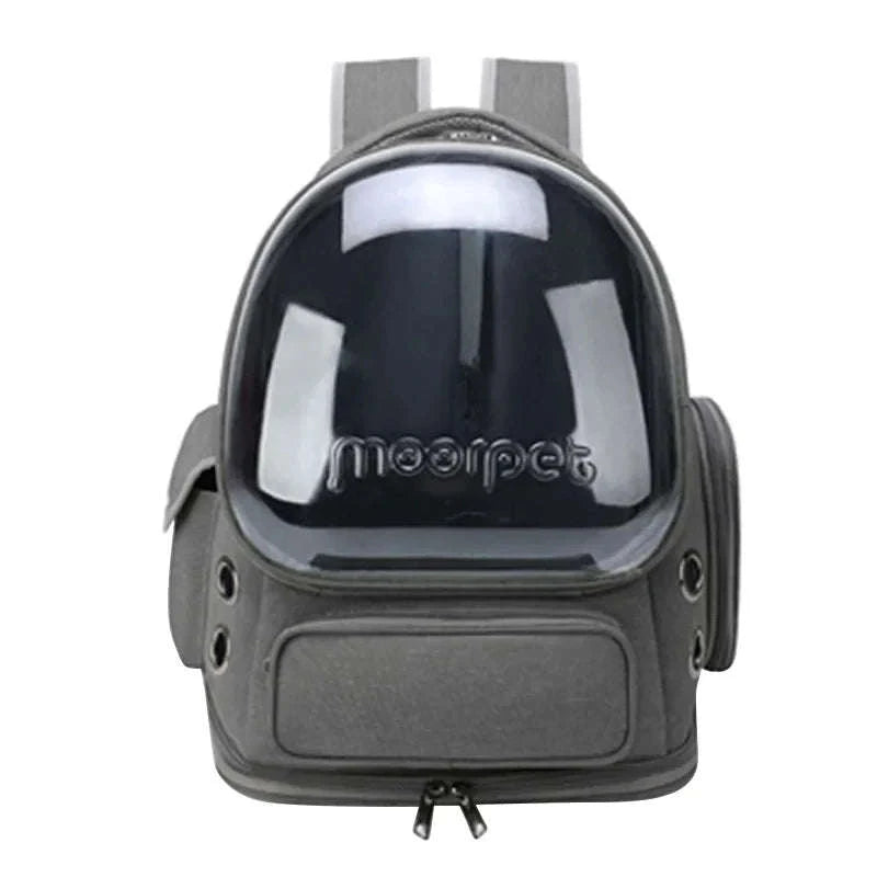 Transparent Pet Cat Carrier Backpack for Cats & Small Dogs-Grey