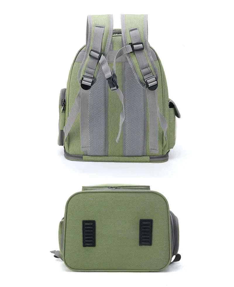 Transparent Pet Cat Carrier Backpack for Cats & Small Dogs-Grey