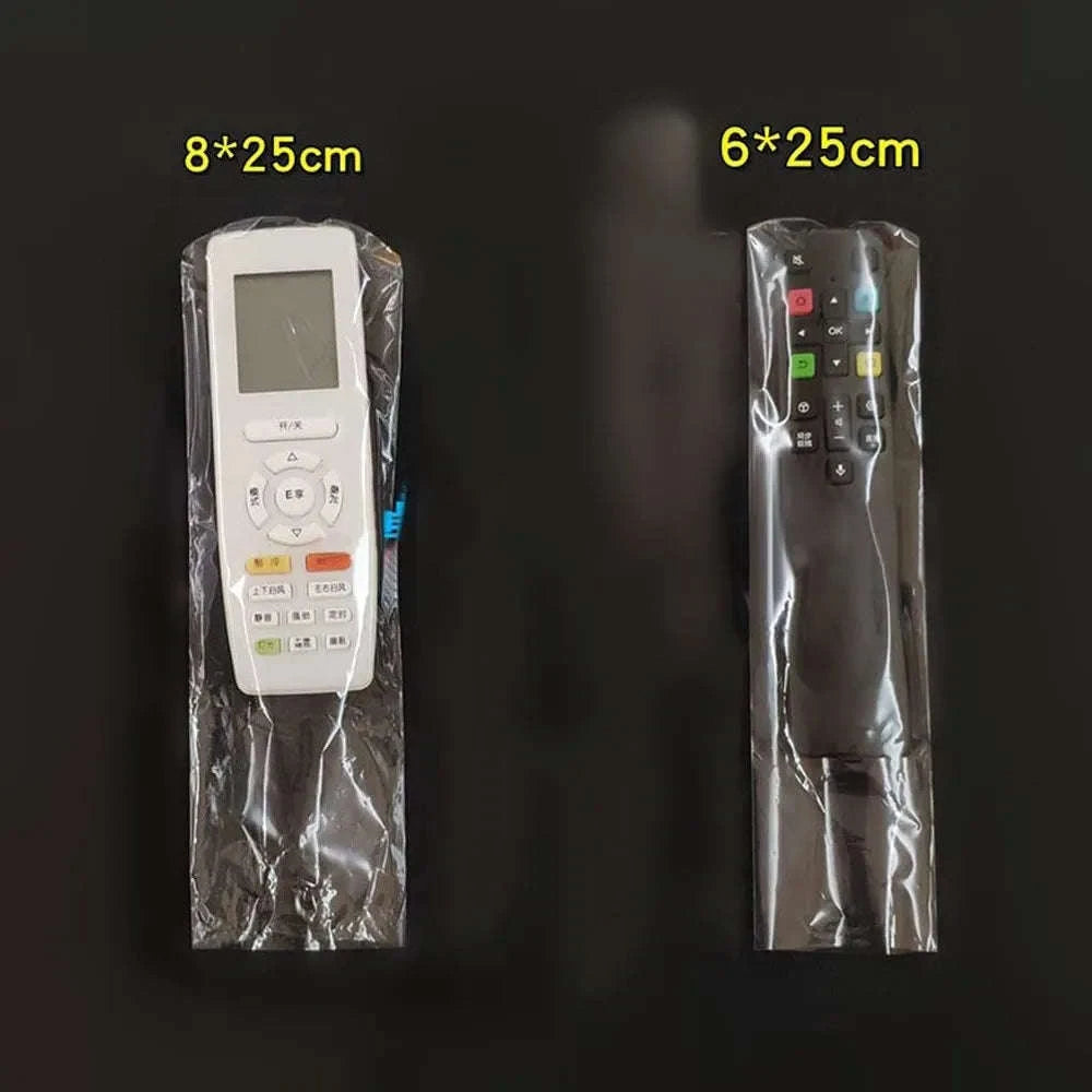 Transparent Shrink Film Bag Protective Cover for Remote Controls-20PCS 8X25CM