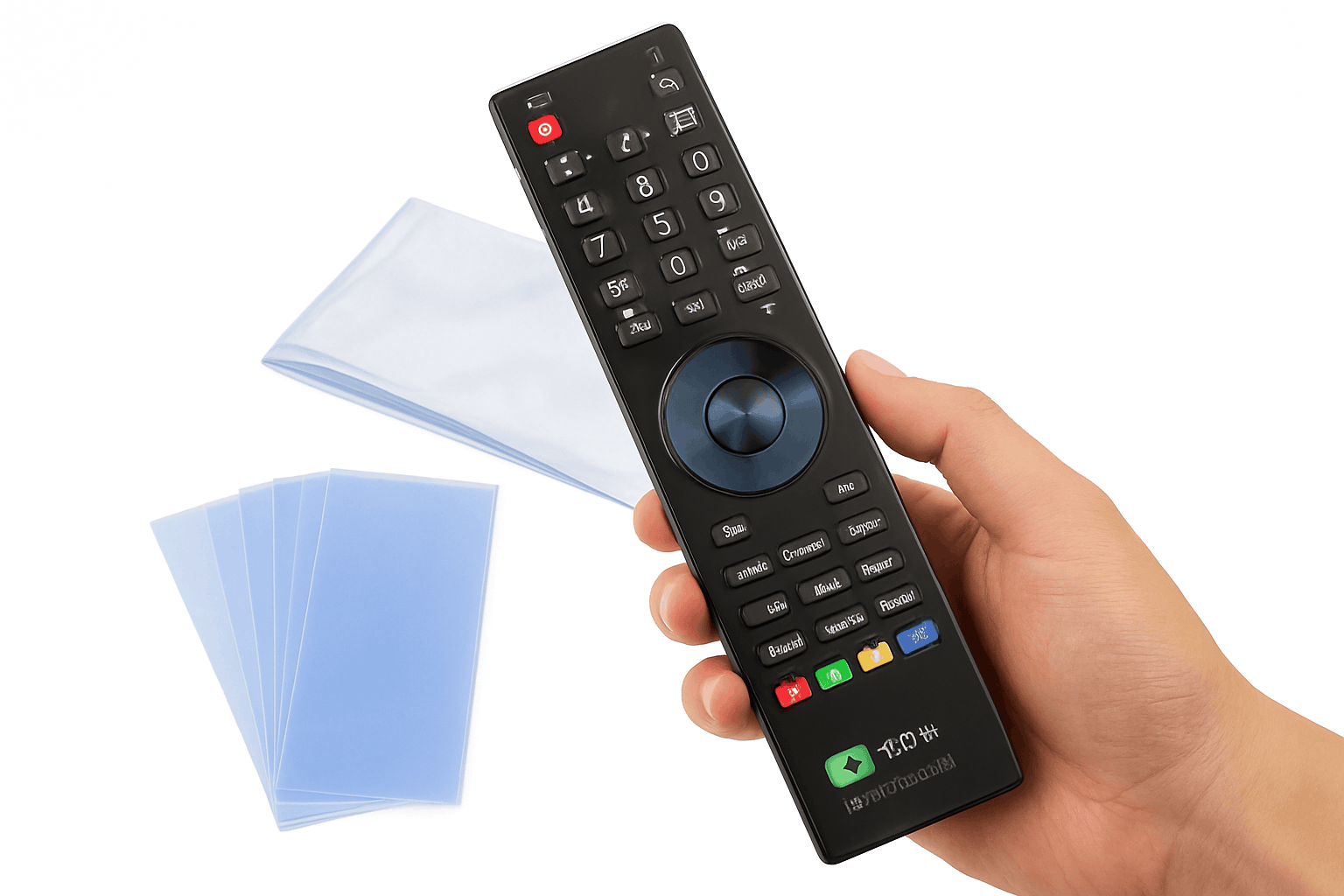 Transparent Shrink Film Remote Control Protective Cover-20PCS 8X25CM