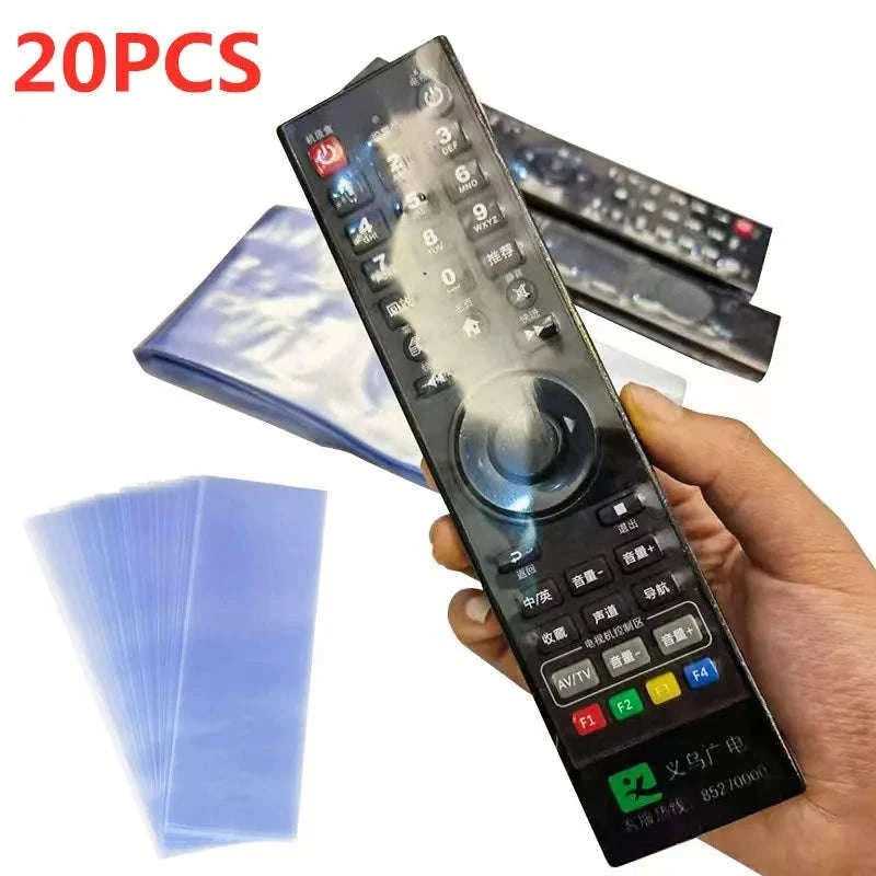 Transparent Shrink Film Remote Control Protective Cover-20PCS 8X25CM