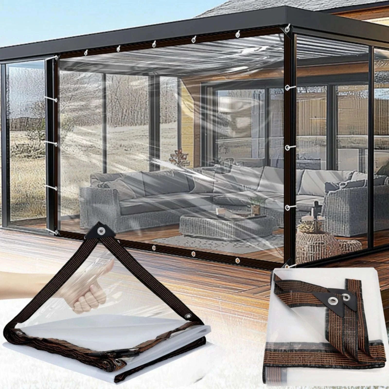 Transparent Waterproof Cloth Multipurpose Clear Tarp for Outdoor Use-300x400cm