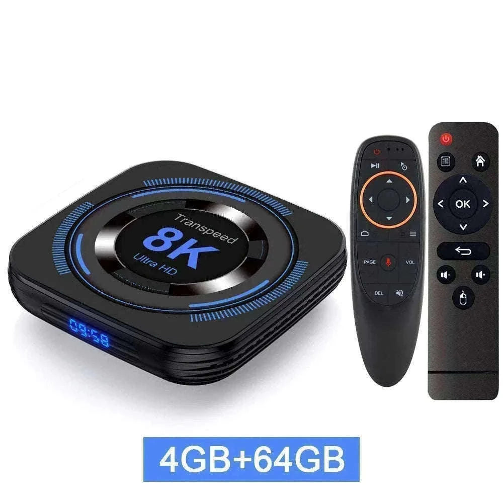 Transpeed Android 12 TV Box with 8K Playback-4G64G / EU Plug