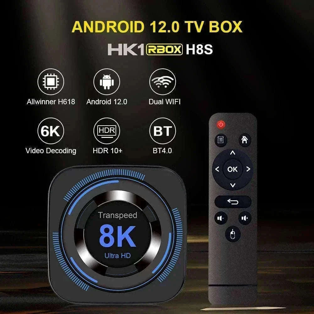 Transpeed Android 12 TV Box with 8K Playback-4G64G / EU Plug