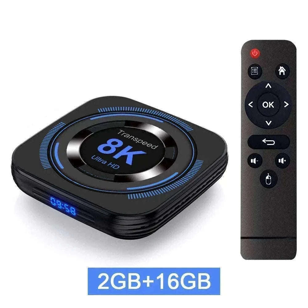 Transpeed Android 12 TV Box with 8K Playback-4G64G / EU Plug