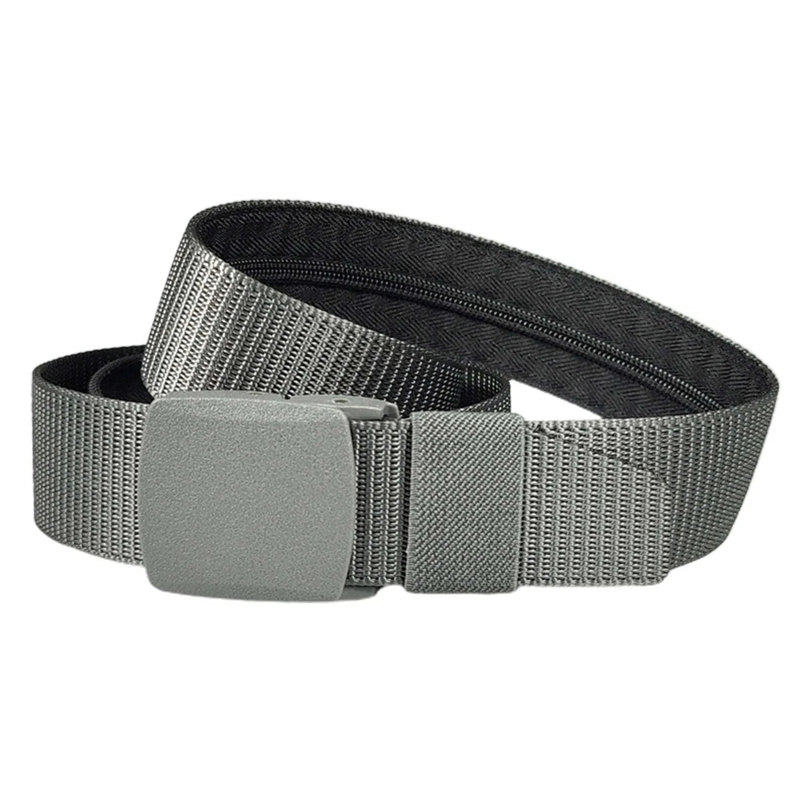 Travel Cash Anti-Theft Belt with Hidden Zipper Pocket-Dark gray