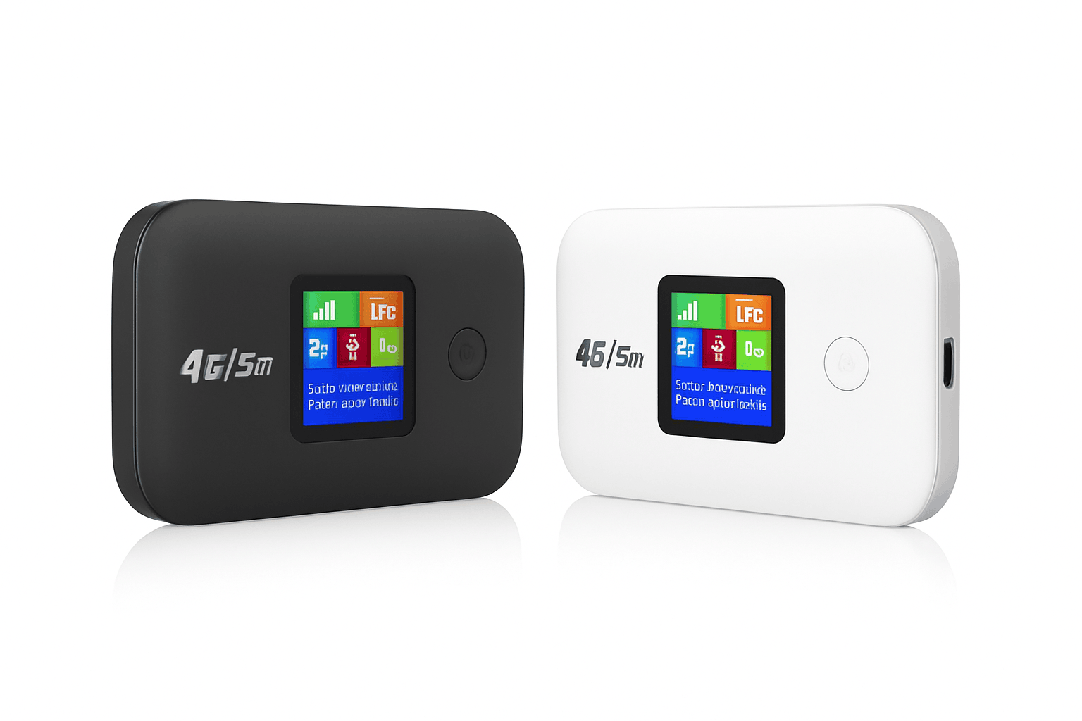 Travel WiFi Hotspot with SIM Slot 4G Mobile 300Mbps LED Display Supports 10 Devices-Black European