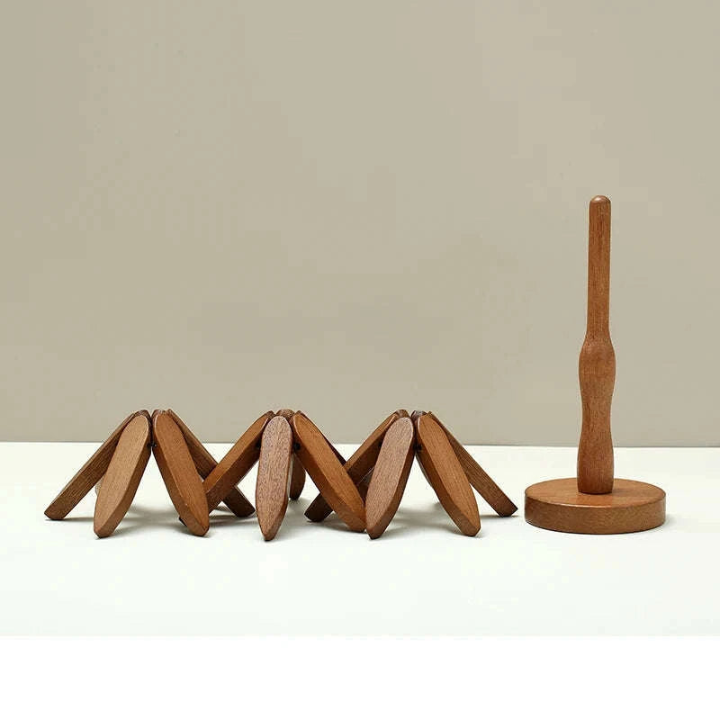 Tree-Shaped Wooden Trivet Set-B / L