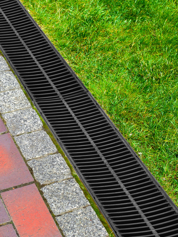 SucceBuy kanal za odvodnju kanalu za odvodnju dvorišta s plastičnom rešetkom 3–5 kom. HDPE talo odvodnik kanal za dvorište rešetka za kanal odvodnje za vrt