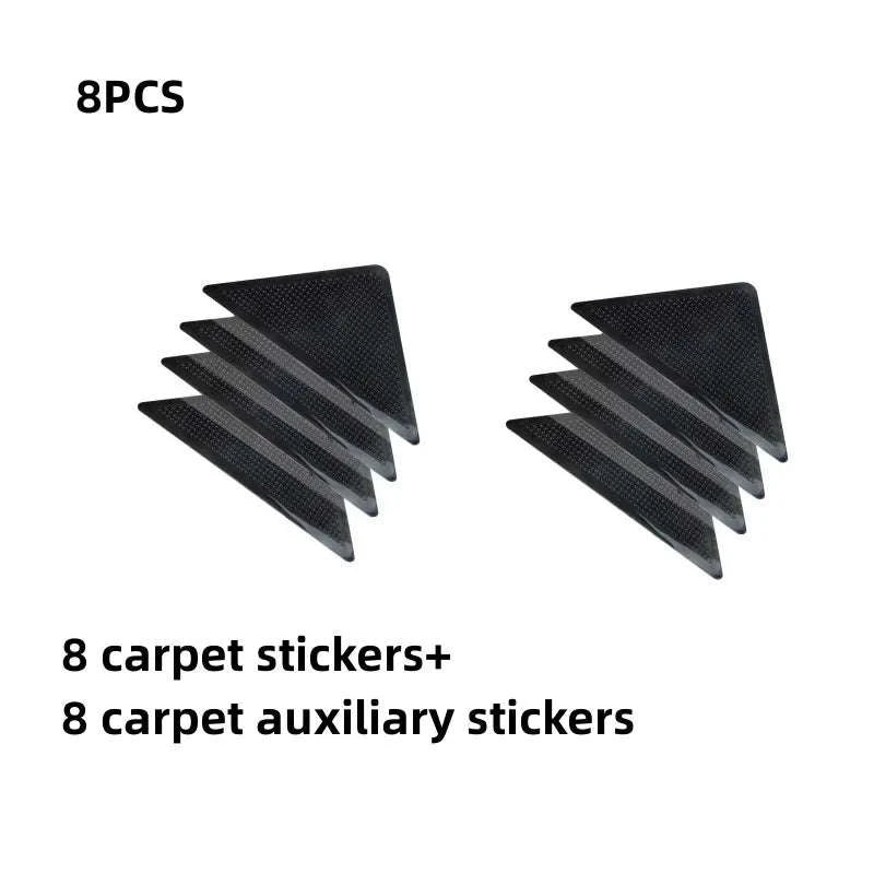 Triangle Reusable Anti Slip Rug Gripper Pads-8pcs