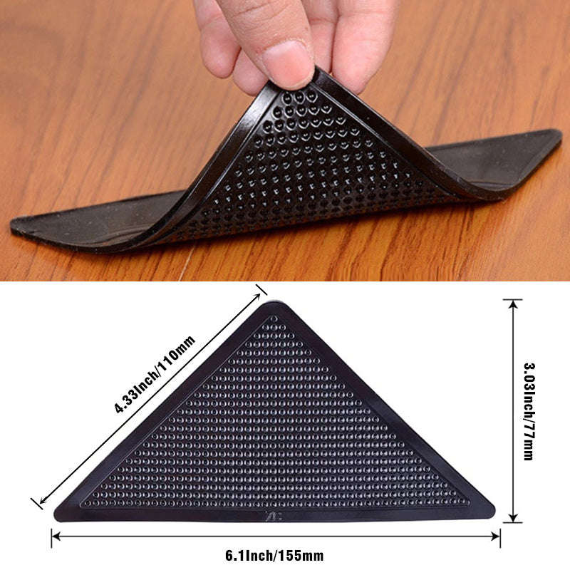 Triangle Reusable Anti Slip Rug Gripper Pads-8pcs