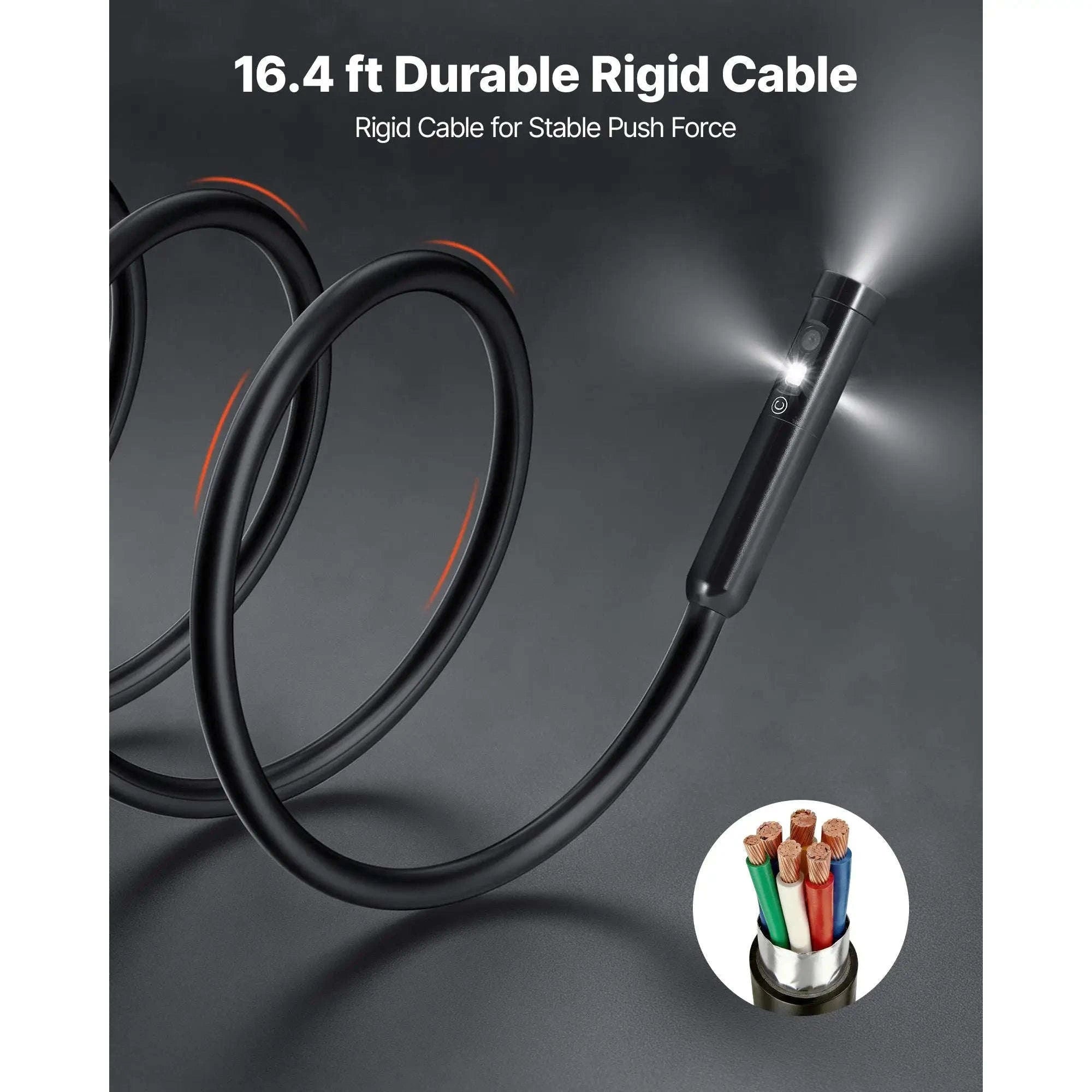 Triple Lens Endoscope Camera with 4.5" HD IPS Screen-United States