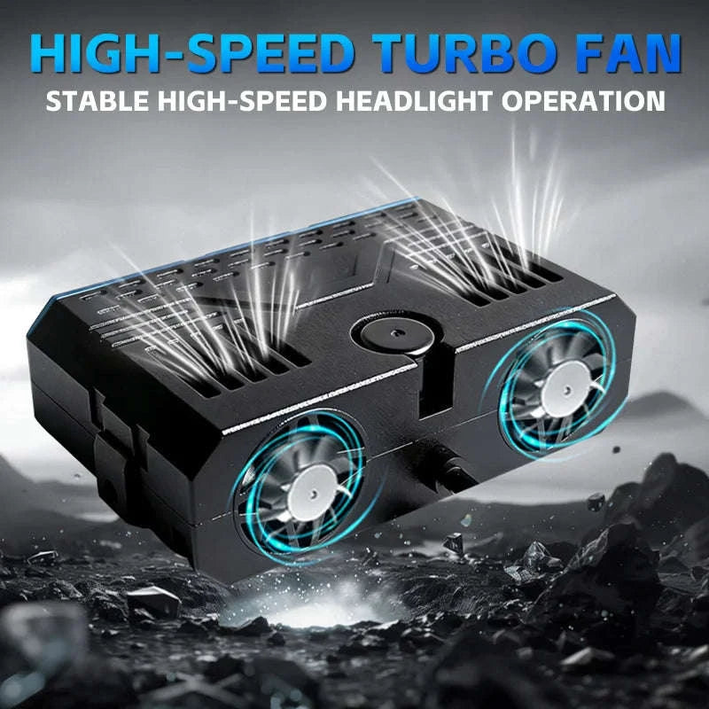 Triple Lens LED Spotlight Headlight for Car Motorcycle SUV ATV-6000K Cold White
