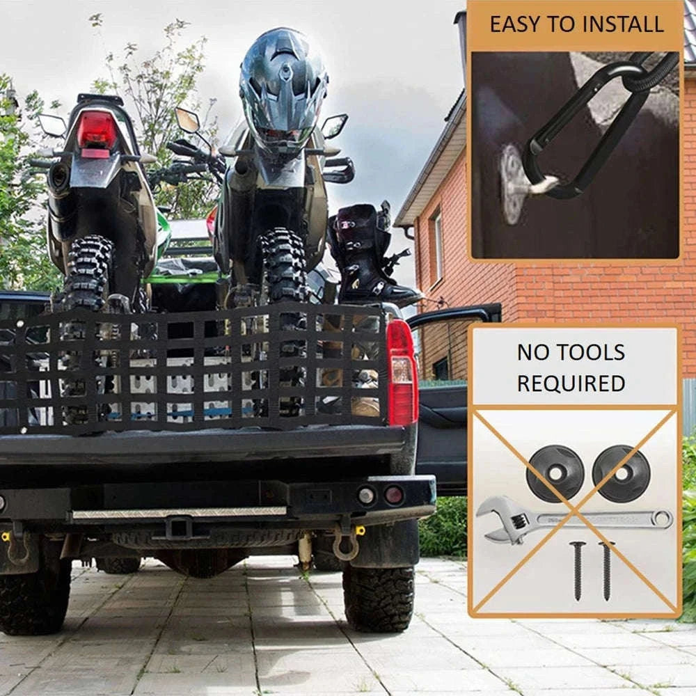 Truck Tailgate Net for Pickup Bed Cargo Storage-1 PCS