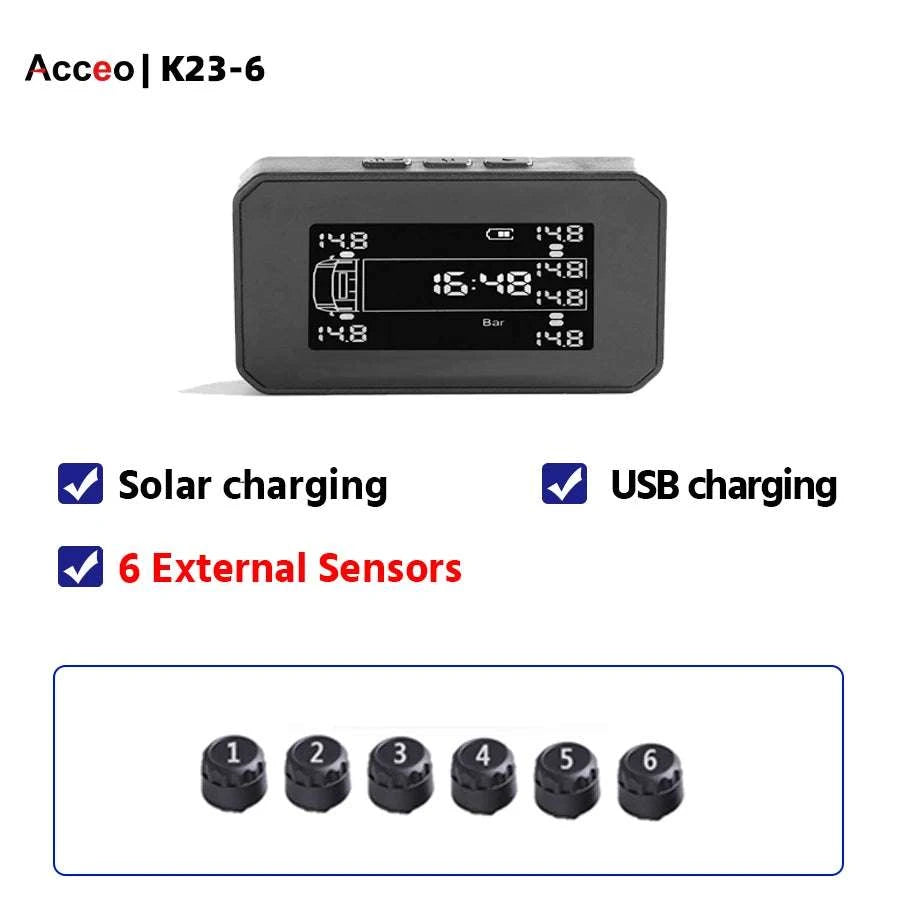 Truck Tire Pressure Monitoring System with LCD & External Sensors-TPMS-K23 / 12 Sensor-K23