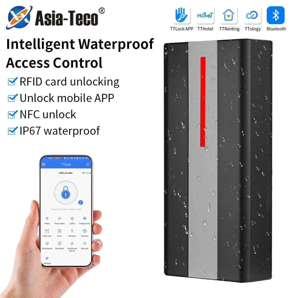 TTLock Bluetooth Access Control System IP67 Waterproof RFID Reader-H1X-TT-WK3