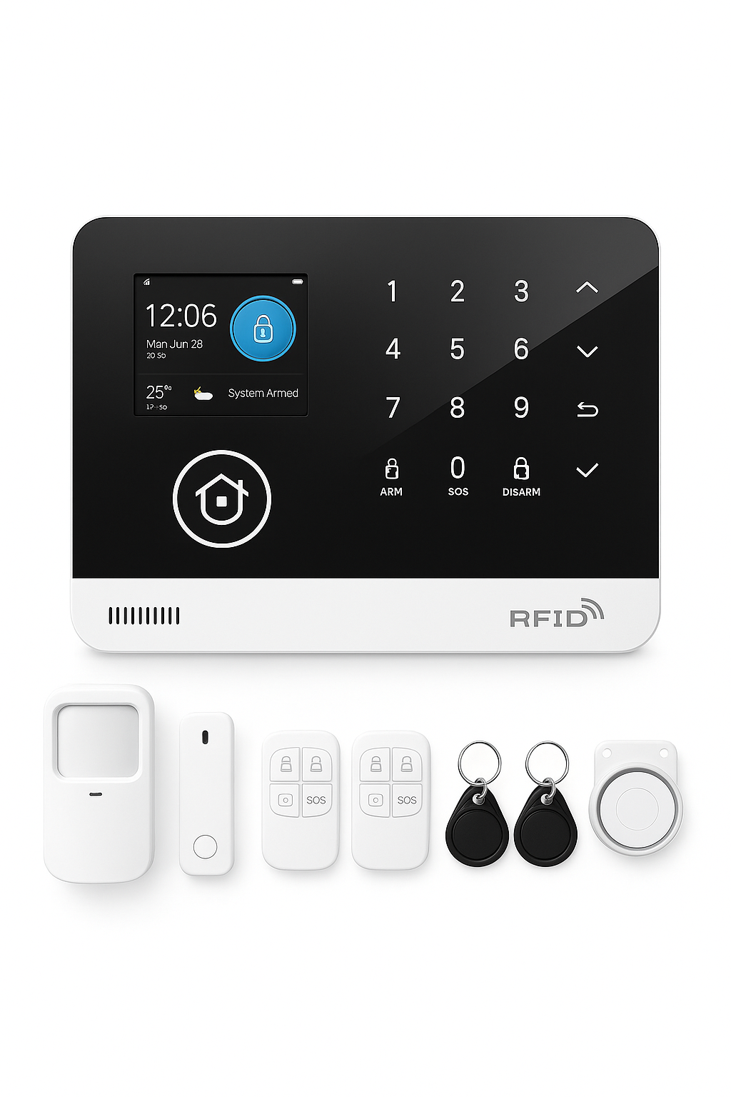 Tugard Systém chytré domácí zabezpečení alarm kit se WiFi GSM bezdrátový 120dB siréna pohybový senzor Tuya App dálkové ovládání