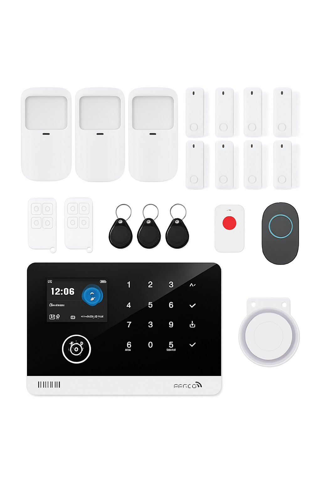 Tugard Tuya Smart Home Sikkerhedsalarmsystem Sæt WiFi GSM Trådløs 120dB sirene Bevægelsessensor App fjernbetjening Hjemmeassistent Alarmas Para Casa