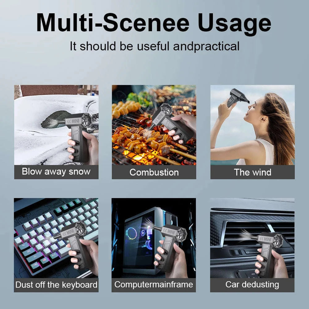 Turbo Jet Fan 130,000RPM Electric Air Duster & Car Blower-2 IN 1