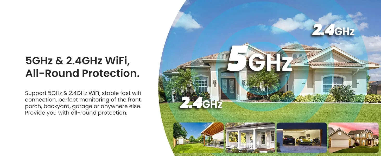 Tuya 2K 5G WiFi Magnetic Window Security Camera with AI Detection-1080P-1PC / Type-C