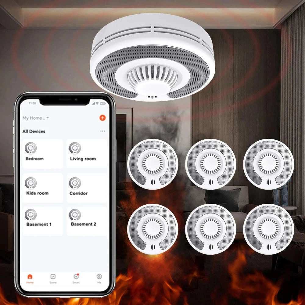 Tuya Combo Smoke & Heat Detector with 10-Year Sealed Battery-Default Title