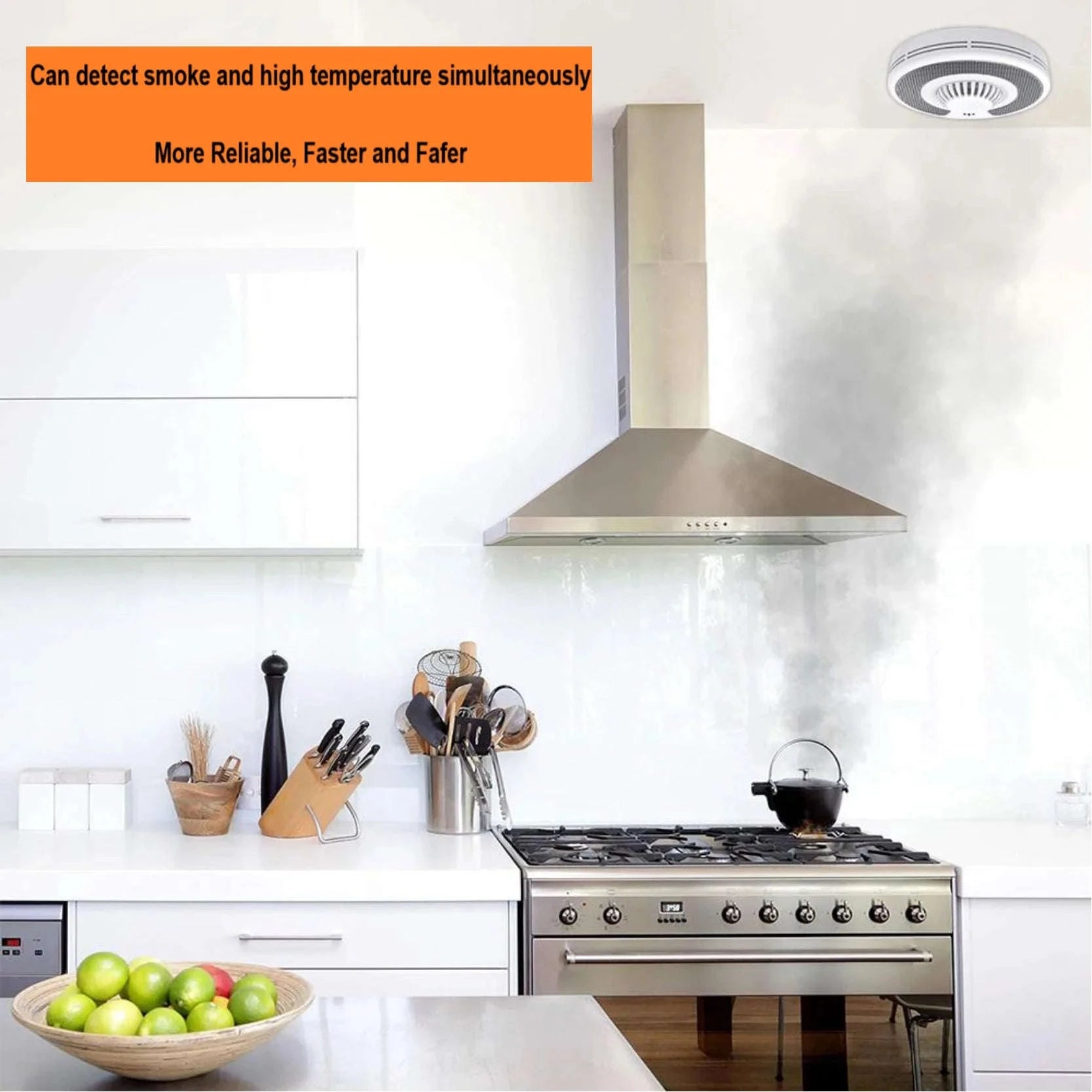Tuya Combo Smoke & Heat Detector with 10-Year Sealed Battery-Default Title