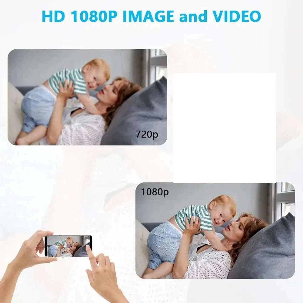 Tuya HD 1080P WiFi Mini Security Camera Clock-Default Title