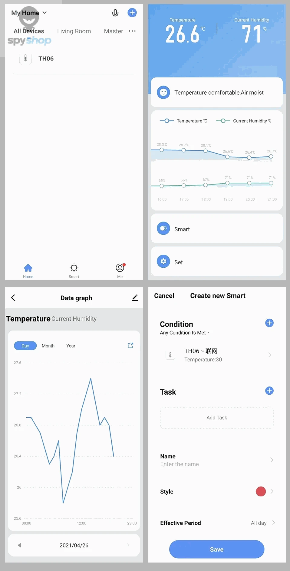 Tuya Indoor Temperature & Humidity Hygrometer – WiFi and Zigbee Smart Monitoring-Zigbee Version