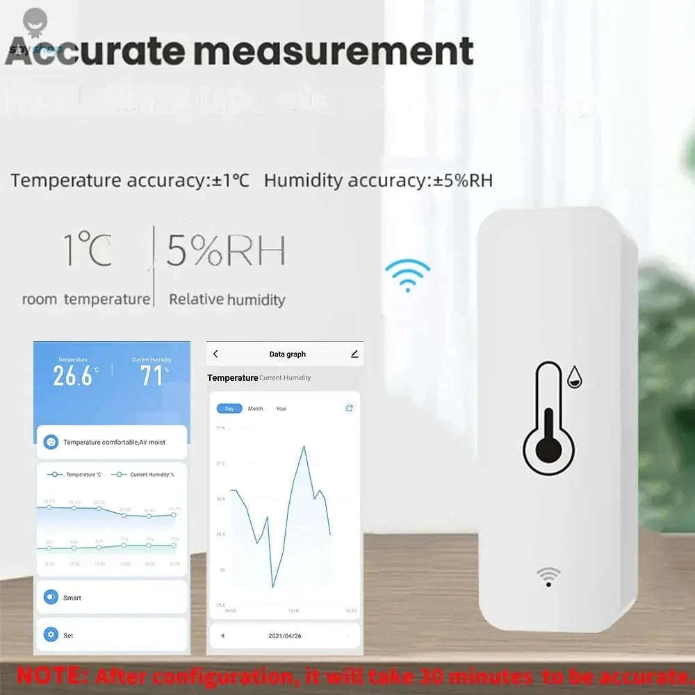 Tuya Indoor Temperature & Humidity Hygrometer – WiFi and Zigbee Smart Monitoring-Zigbee Version