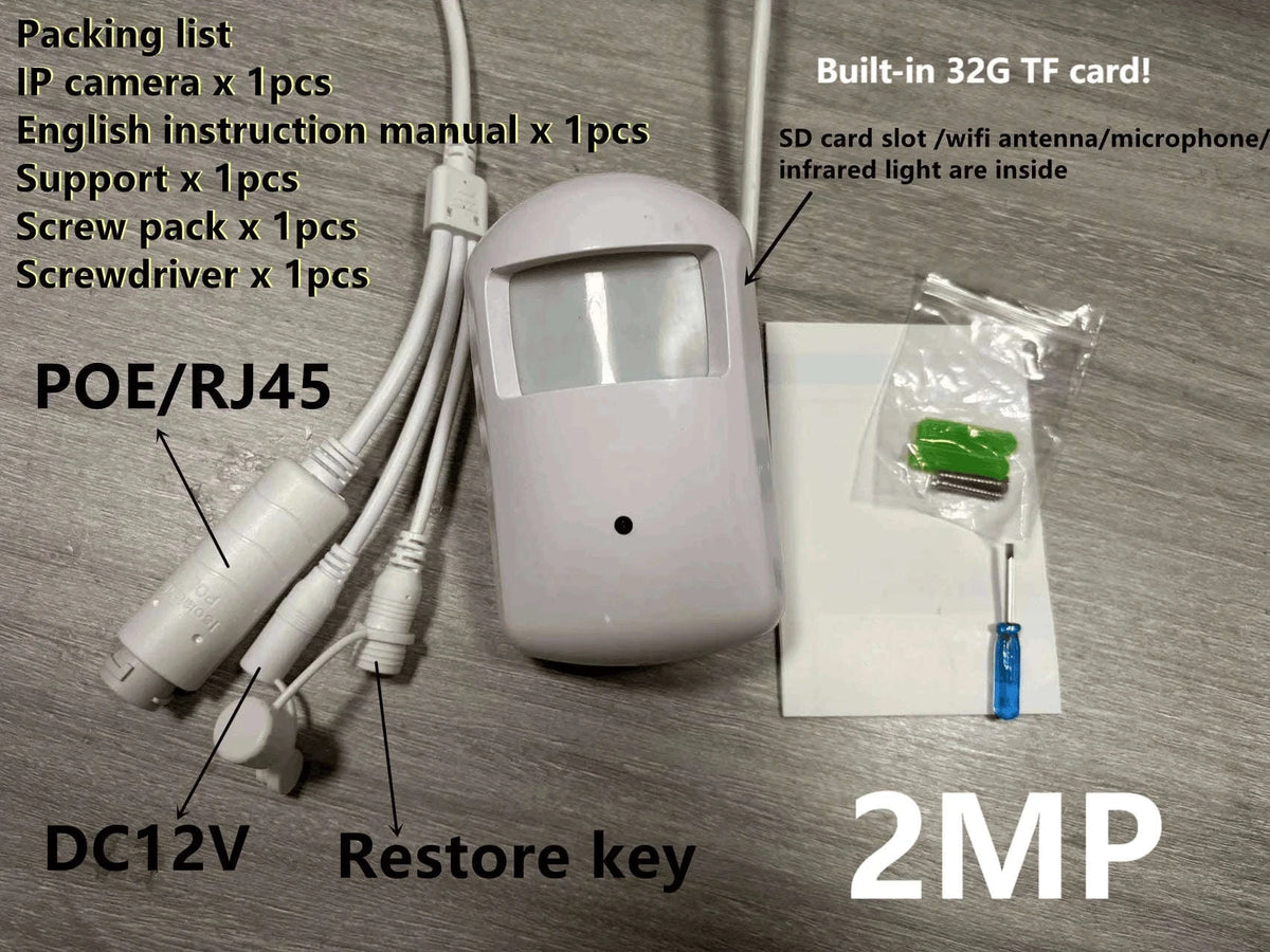 Tuya POE Mini WiFi Security Camera, 2MP/4MP, 2-Way Audio-4mp WIFI POE 32G