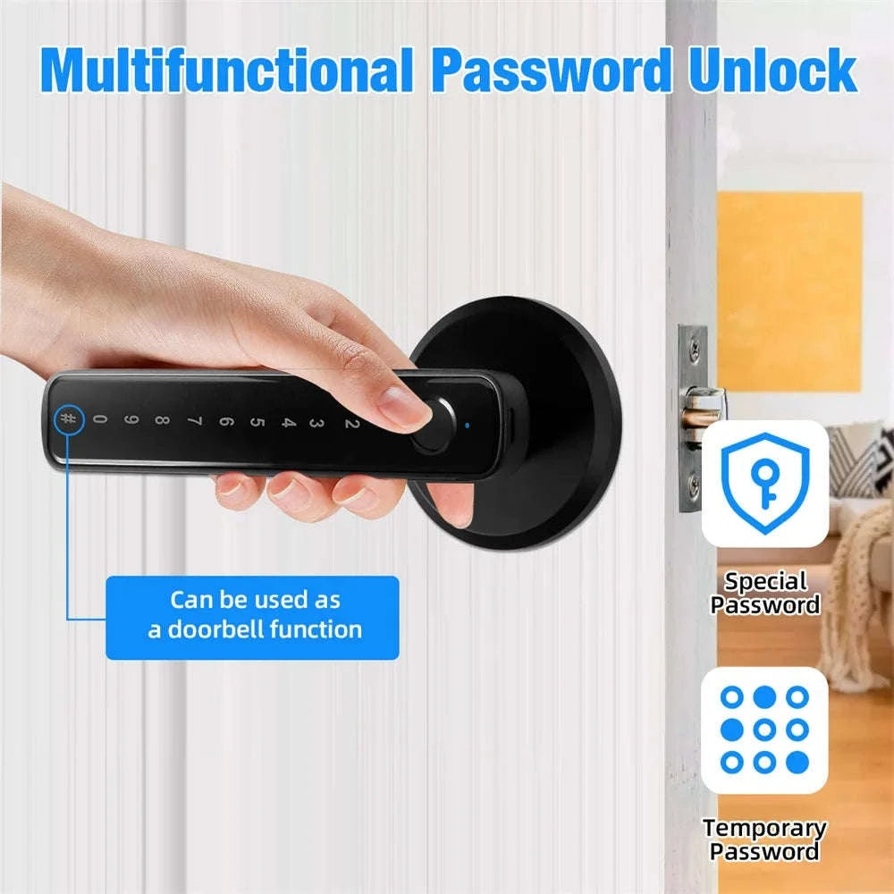 Tuya Smart Fingerprint Door Lock with App and Key Unlock-United States