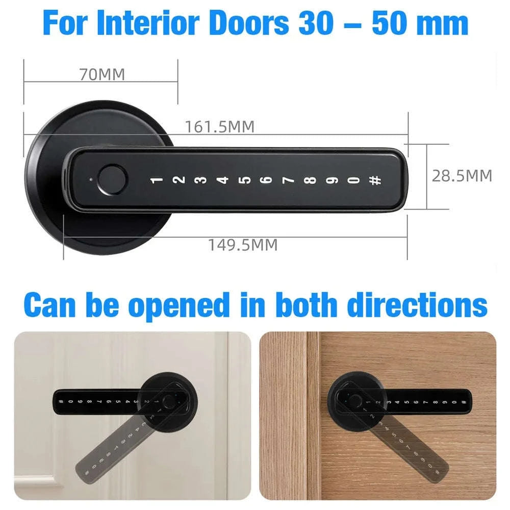 Tuya Smart Fingerprint Door Lock with App and Key Unlock-United States