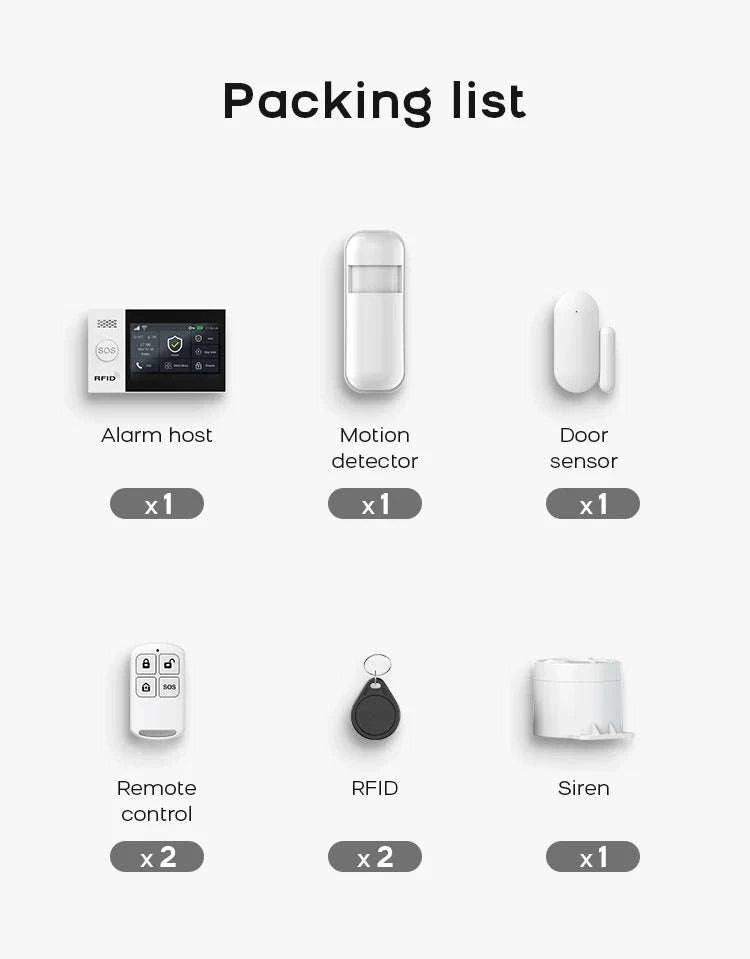 Tuya Smart Life WiFi GSM Alarm System-F-22 / EU Plug / English|CHINA