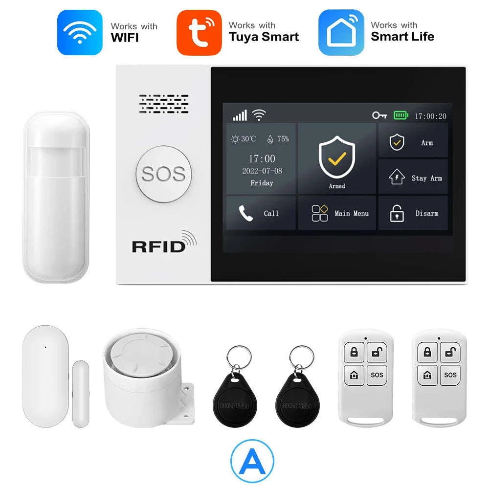 Tuya Smart Life WiFi GSM Alarm System-F-22 / EU Plug / English|CHINA