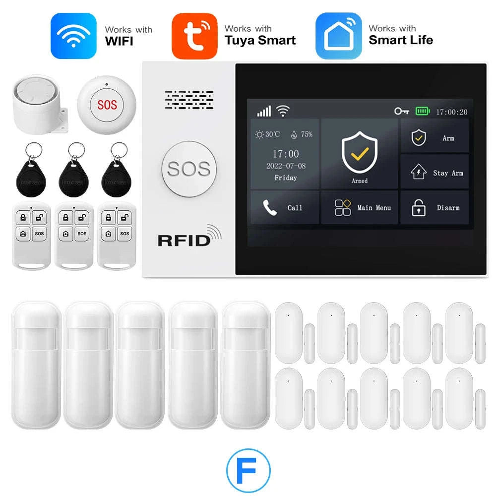 Tuya Smart Life WiFi GSM Alarm System-F-22 / EU Plug / English|CHINA