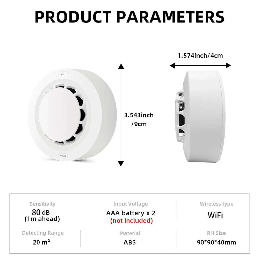 Tuya Smart Smoke Detector for WiFi or Zigbee Home Safety-Zigbee