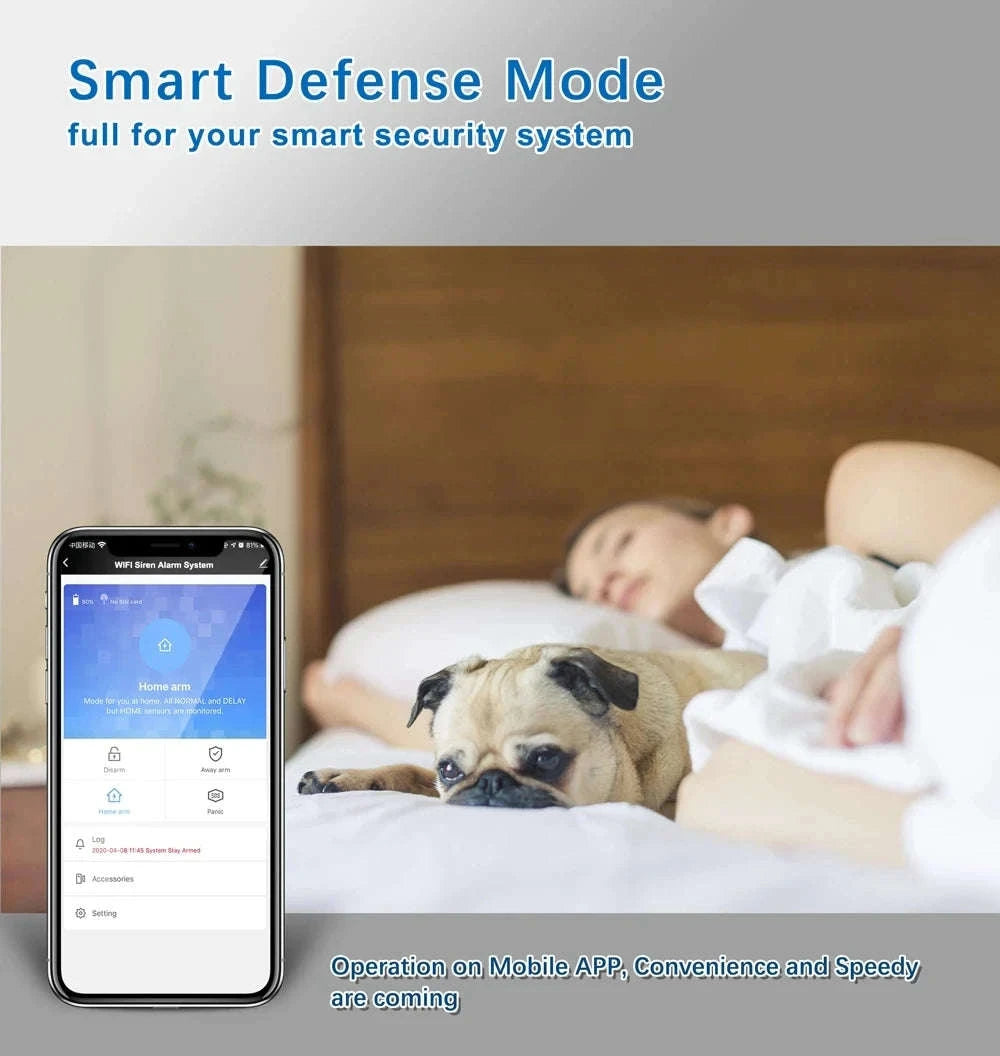 Tuya Smart WiFi 110dB Alarm Siren with Strobe Light-EU plug / China Mainland