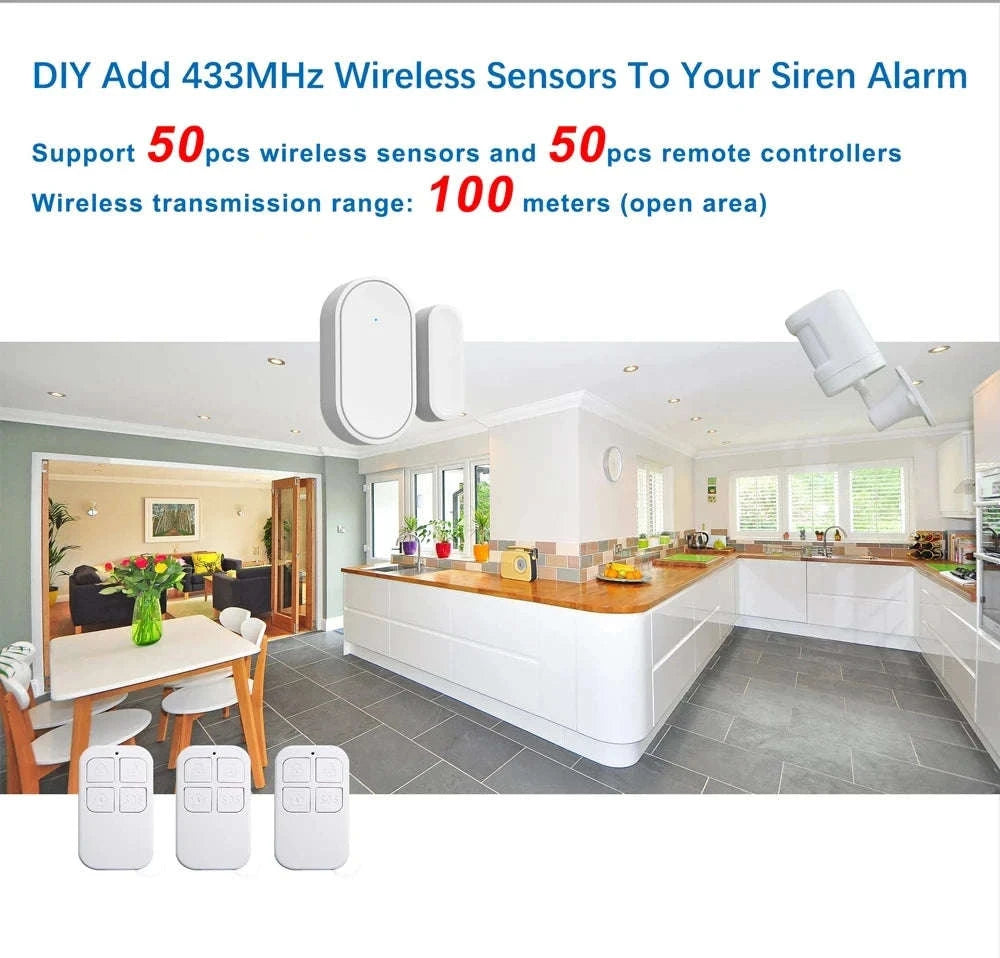 Tuya Smart WiFi 110dB Alarm Siren with Strobe Light-EU plug / China Mainland