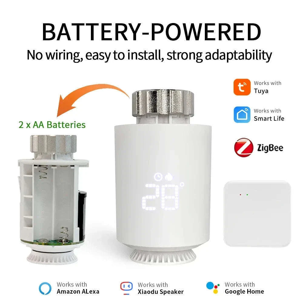 Tuya Smart ZigBee 3.0 TRV Radiator Valve Controller-ME167 2PCS