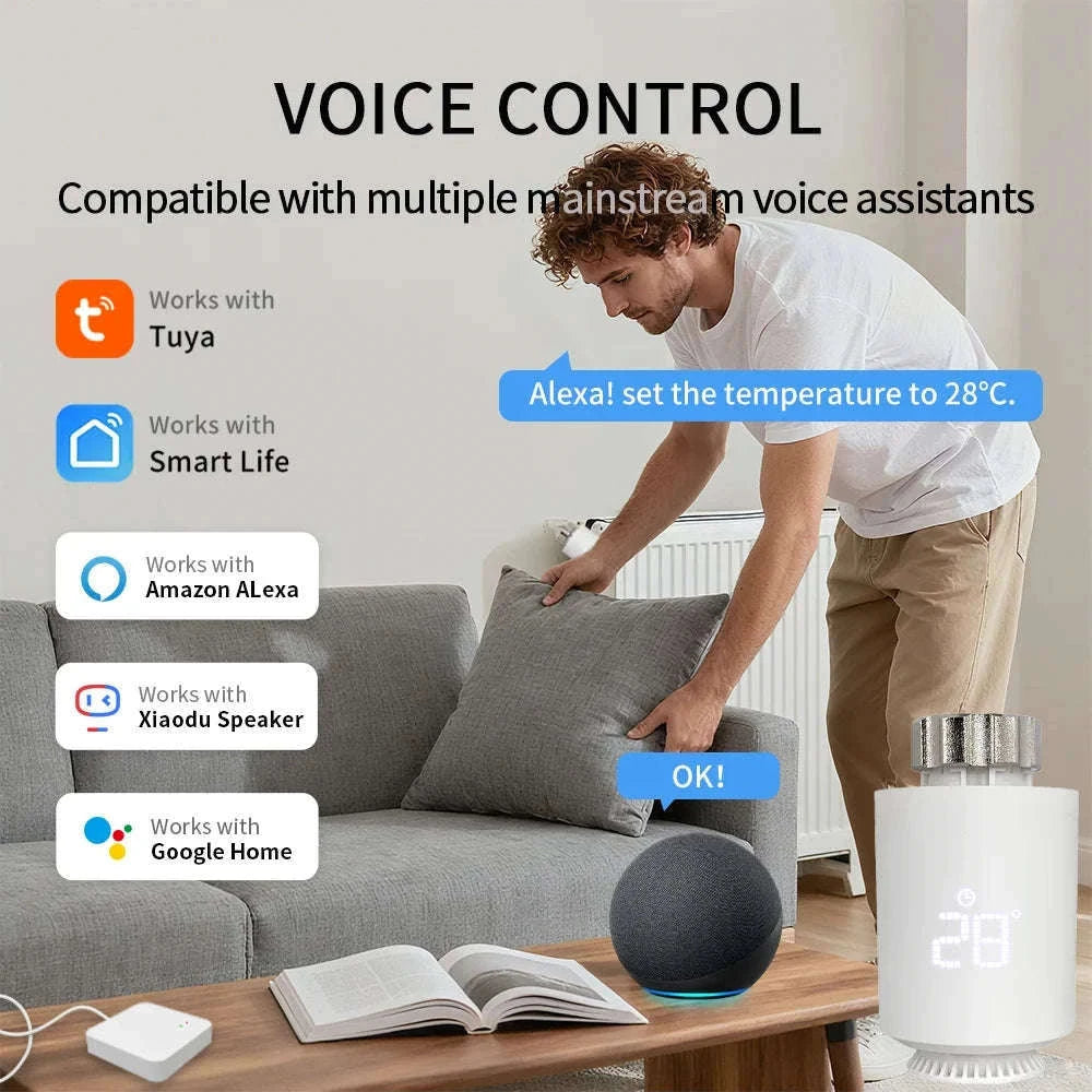 Tuya Smart ZigBee 3.0 TRV Radiator Valve Controller-ME167 2PCS