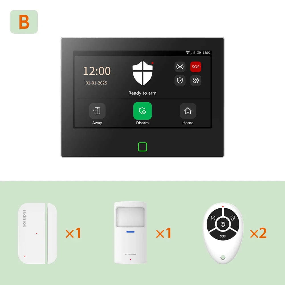 Tuya WiFi & 4G Smart Home Security System with 7-Inch Display-7 inch-LORA / AU Plug