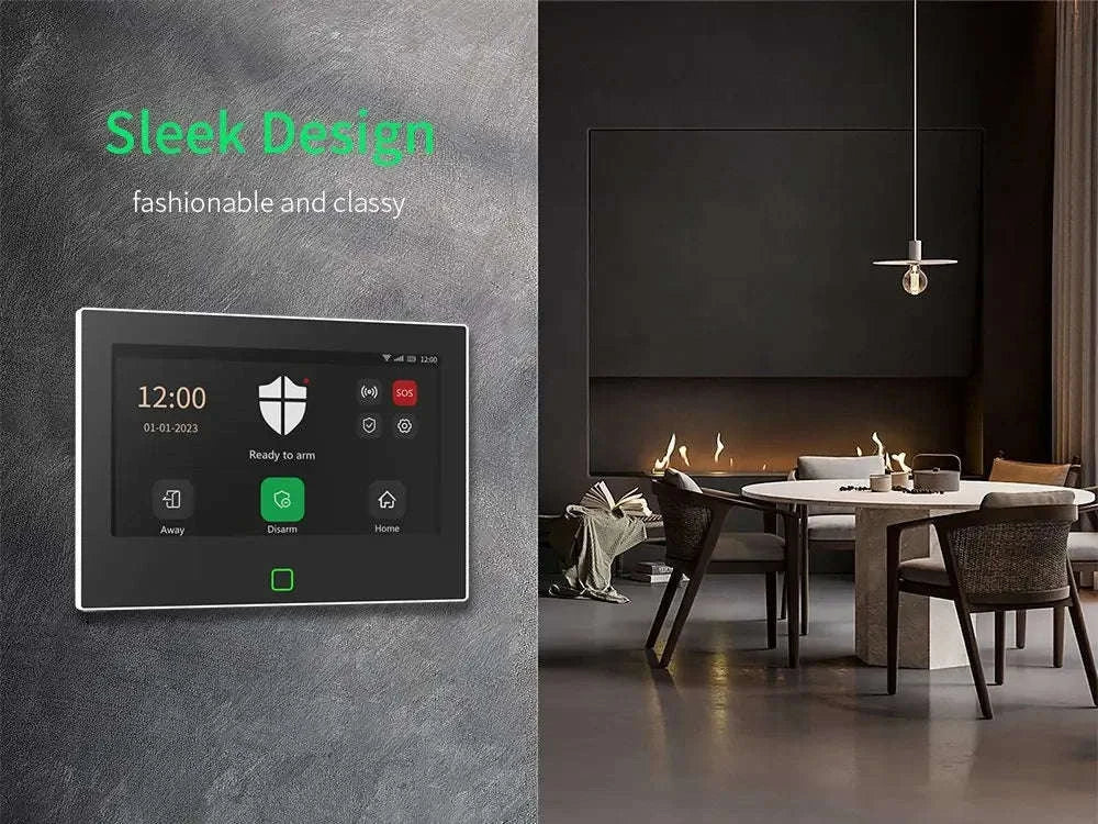 Tuya WiFi & 4G Smart Home Security System with 7-Inch Display-7 inch-LORA / AU Plug