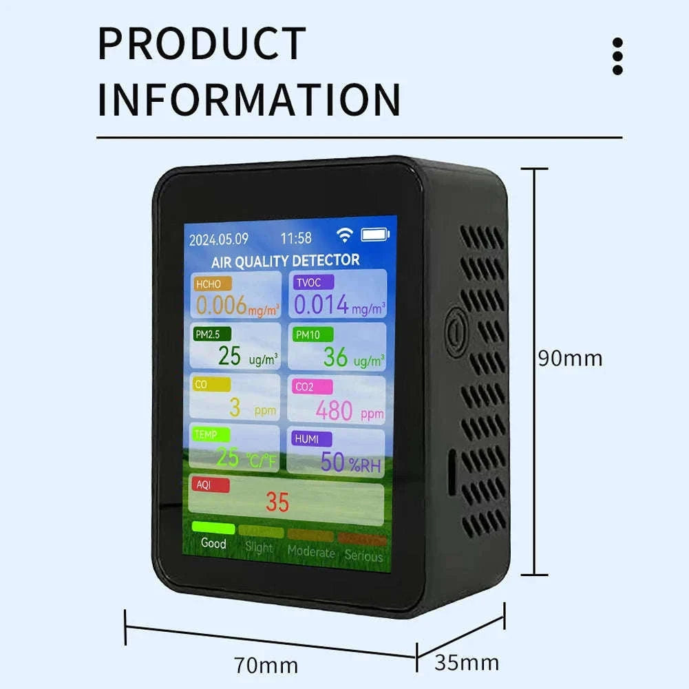 Tuya WiFi Multifunctional Air Quality Meter-black