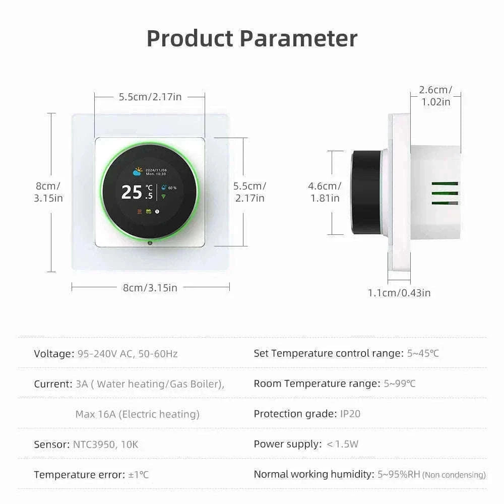 Tuya WiFi Smart Thermostat Controller for Easy Heating Control-WiFi ElectricHeating / CHINA