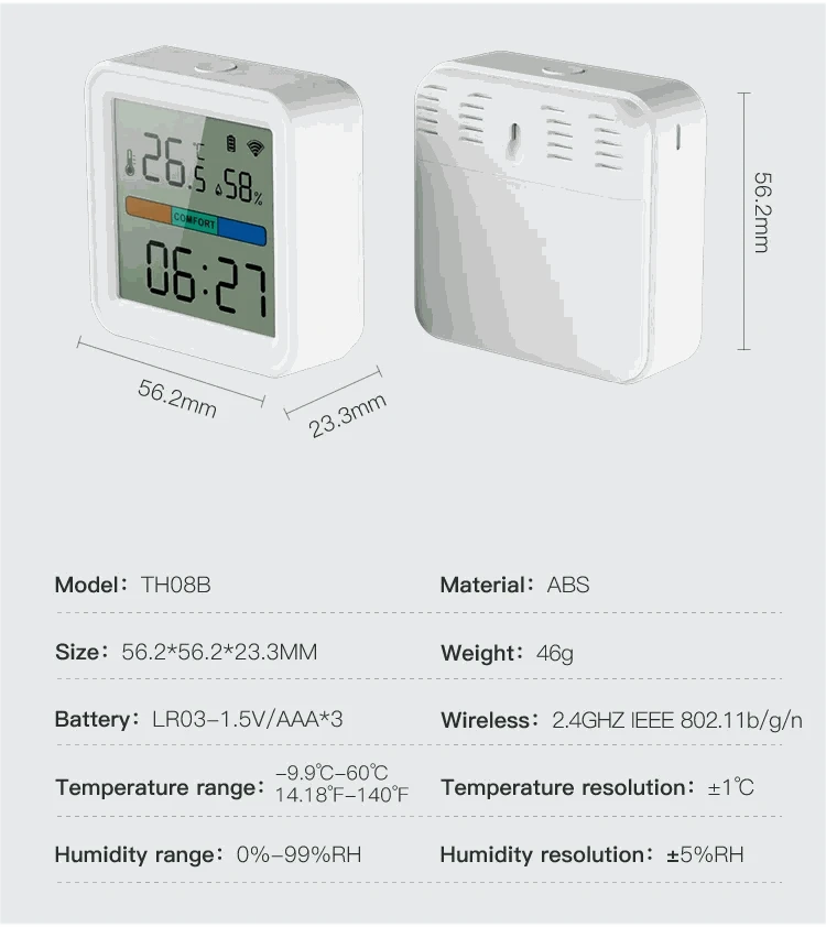 Tuya WiFi Temperature & Humidity Sensor-TH08