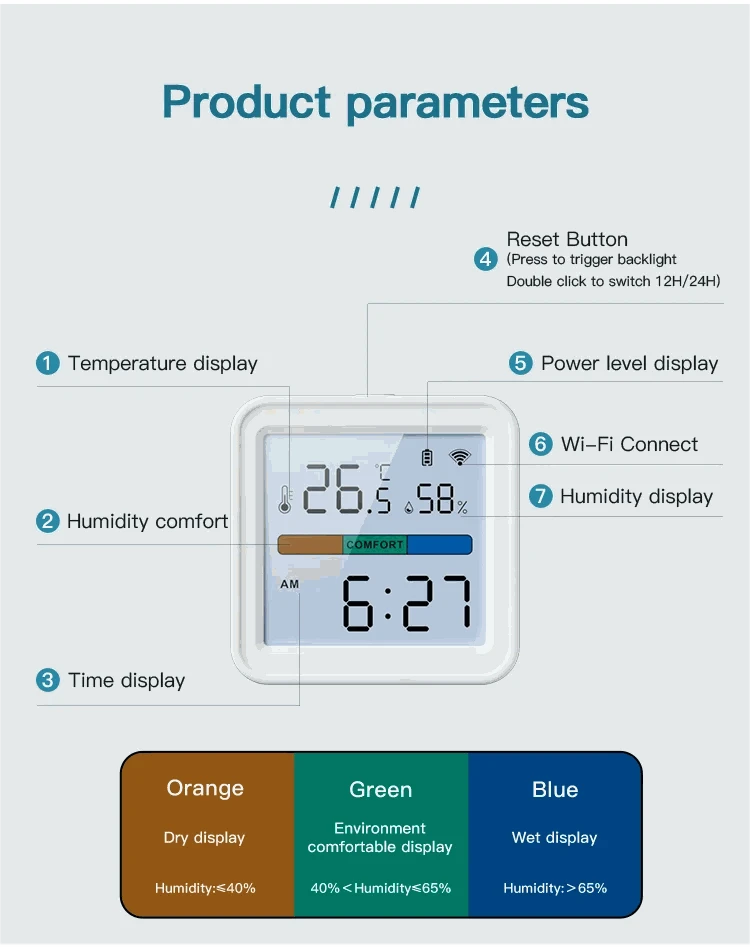 Tuya WiFi Temperature & Humidity Sensor-TH08