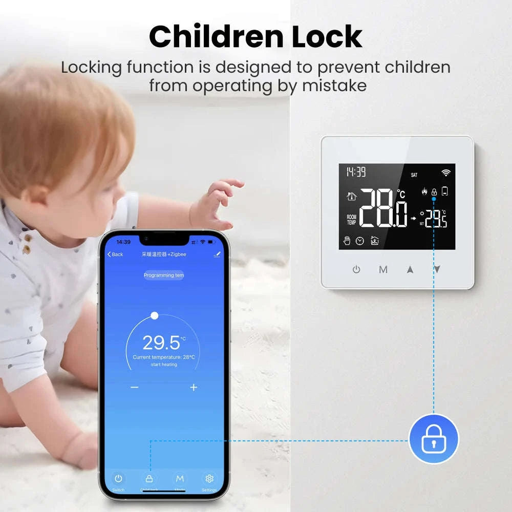 Tuya WiFi/ZigBee Smart Thermostat for Water & Gas Boilers-WiFi Version