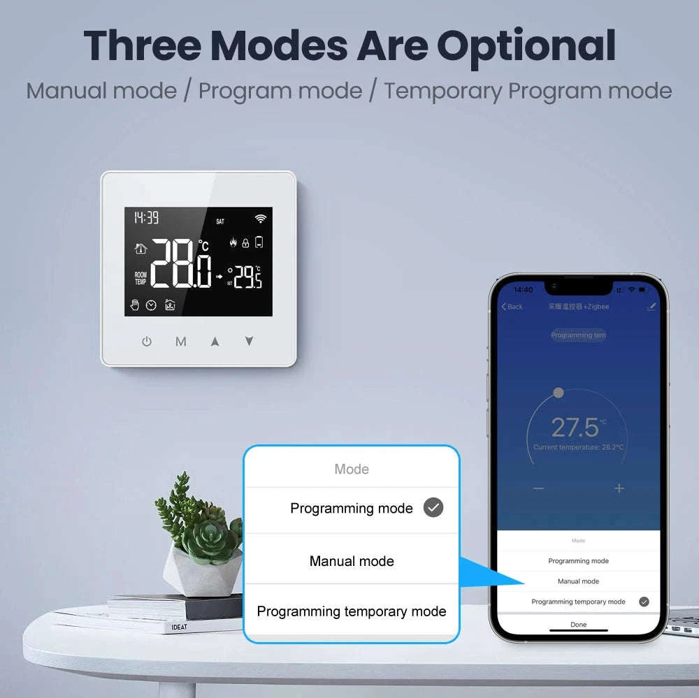 Tuya WiFi/ZigBee Smart Thermostat for Water & Gas Boilers-WiFi Version