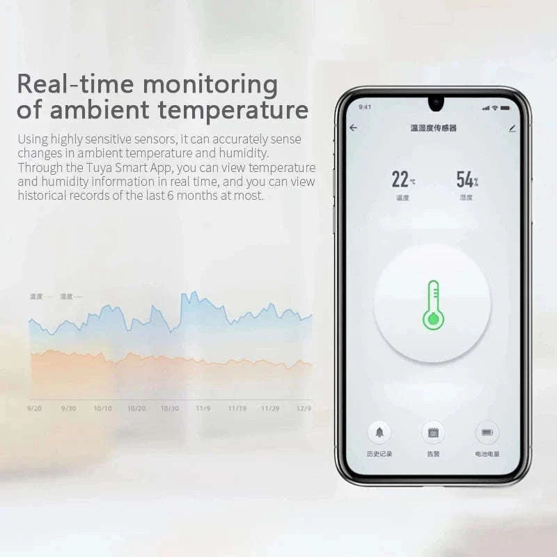Tuya Zigbee Temperature and Humidity Sensor for Smart Home Monitoring-4PCS